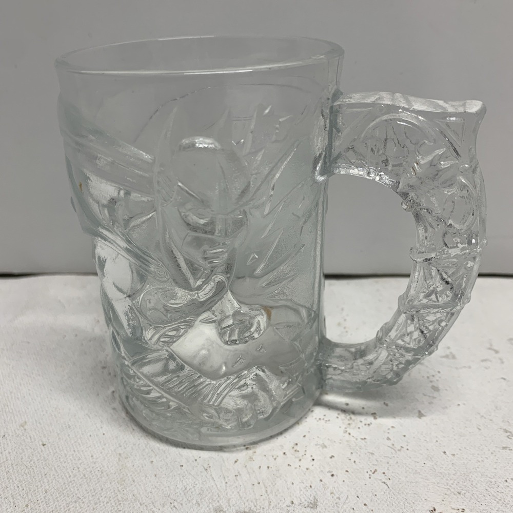 Batman Forever McDonalds 3D Glass Mug 1 OF 4 Vtg 1995 Val Kilmer